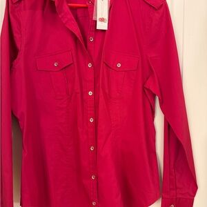New York & Company Fuchsia Blouse